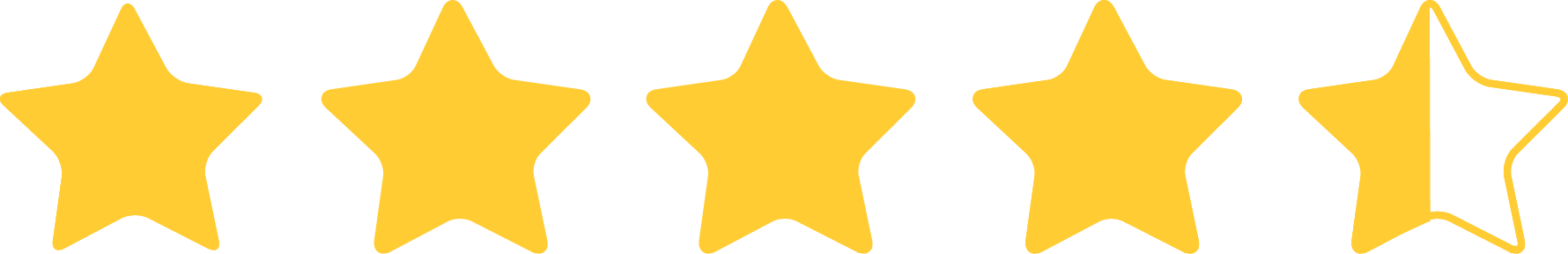 Image result for 4.5 STAR REVIEWS PNG