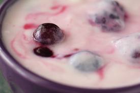 closeup of probiotic yogurt