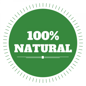 100% natural badge